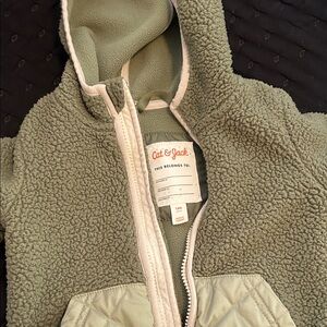 Cat & Jack Kids Olive Green Quilted Puffer Jacket